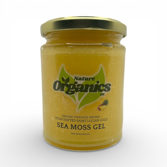 Wildcrafted Gold Sea Moss Gel Infused with Organic Pineapple